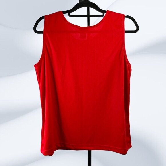 Vicki Wayne Womens Red Sleeveless Polyester Undershirt Layering Tank Size XL - Picture 2 of 8